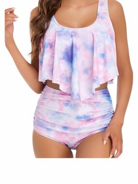 New Edelquel Women's Size X-Large Tankini Swimsuit with Tummy Control